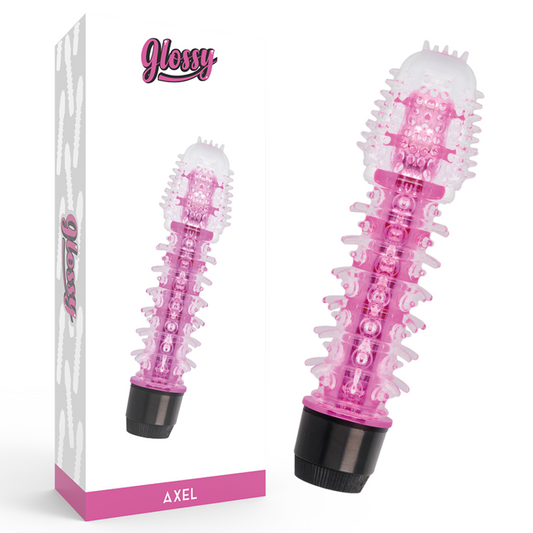 Glossy axel vibrator pink sex toy dildo pleasure women