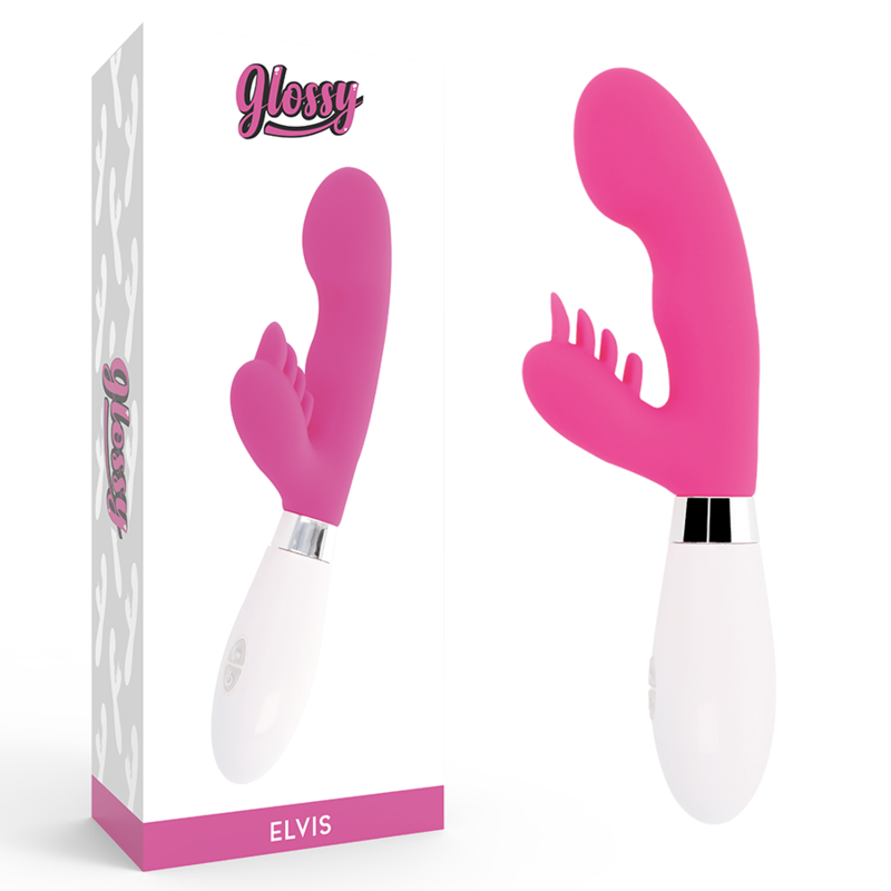 Glossy rabbit elvis pink g-spot sex toy vibrator massager women