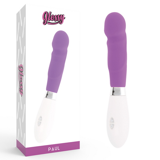 Glossy paul vibrator purple sex toy women dildo stimulation clitoris