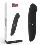 Glossy phil vibrator black g-spot stimulation sex toy smooth silky massager women