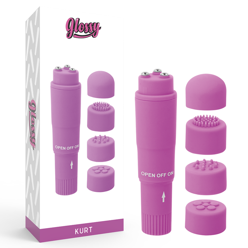 Glossy pocket kurt massager purple vibrator masturbator for female sex toy woman