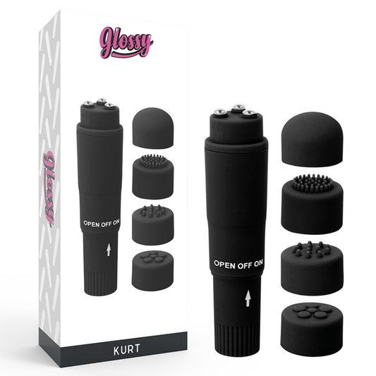 Glossy pocket kurt massager black vibrator masturbator for female sex toy woman