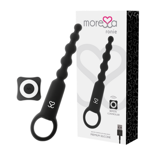 Moressa ronie remote control black anal pleasure toy plug vibrator sex prostate