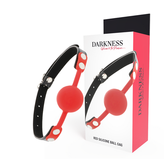 Mouth gag darkness red silicone ball gag adult sex toys bondage leather straps