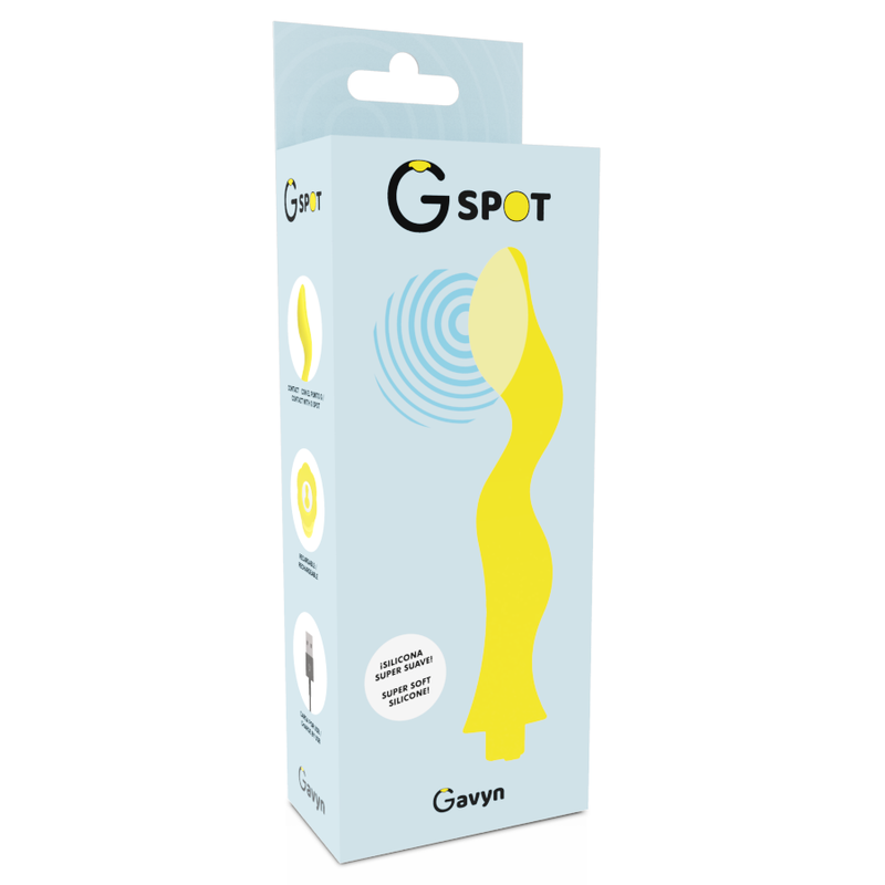 G-spot gavyn yellow vibrator sex toy stimulation g-spot rechargeable massager