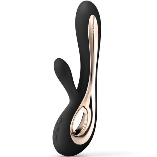 Lelo Soraya 2 vibratore per coniglio con stimolatore del sesso in silicone morbido nero