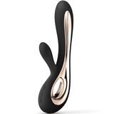 Lelo soraya 2 black soft silicone sex toy stimulator g-spot rabbit vibrator