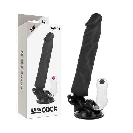 Fallo per donna basecock vibratore realistico con telecomando nero giocattoli 21 cm