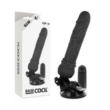 Basecock sex toy woman realistic vibrator remote control dildo black 19.5cm