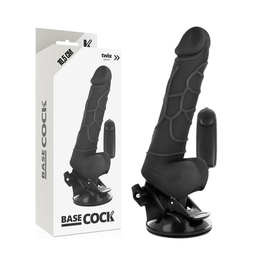 Sex toy donna basecock vibratore realistico telecomando dildo nero 18,5 cm