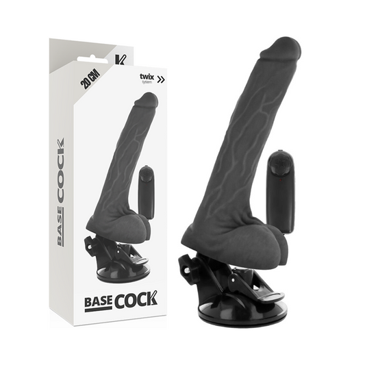 Vibrierende Sexspielzeuge für Frauen, Basecock, realistischer Vibrator, Fernbedienung, schwarz, 20 cm