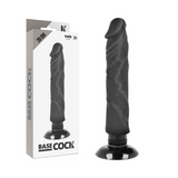 Basecock vibratore tattile realistico 2-1 dildo nero 20 cm sex toy