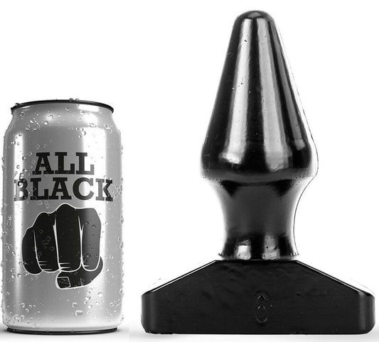 All black anal plug large dildo sex toy for anus exploration couple games 15.5cm