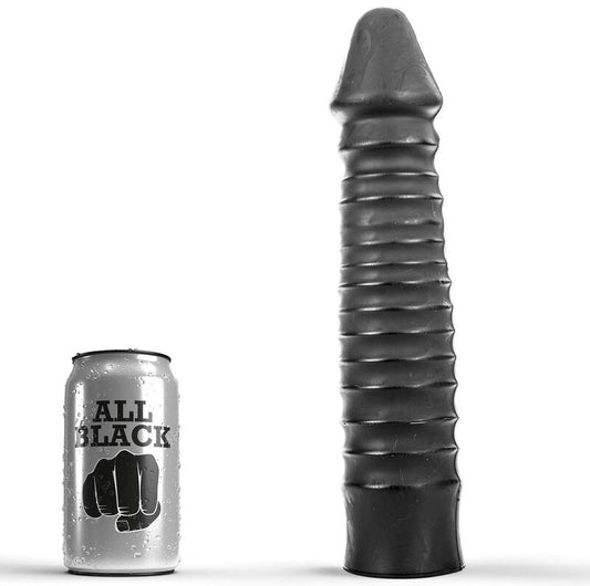 Ganz schwarzer, realistischer Dildo, 26 cm, Analplug, Rillenstimulator, Sexspielzeug für Frauen und Männer