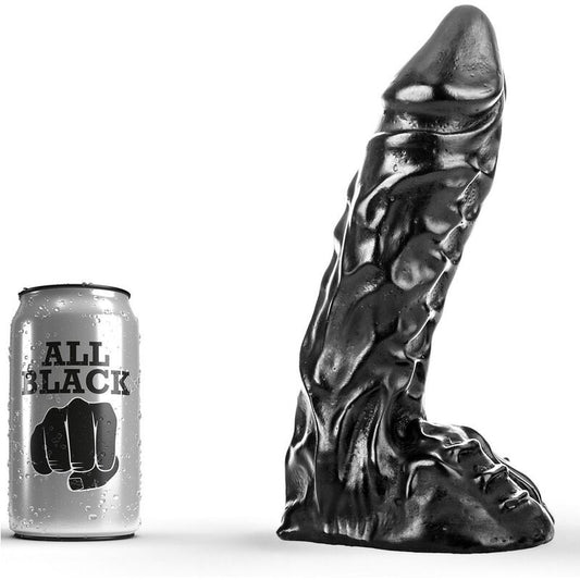 Ganz schwarzer realistischer Dildo, 23 cm, Venen, Penis, aufregender Analplug, Sexspielzeug für Frauen und Männer