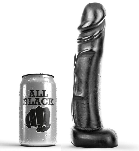 Ganz schwarzer realistischer Dildo, 22 cm, großer, glatter Saugnapf, G-Punkt, Sexspielzeug für Damen und Herren