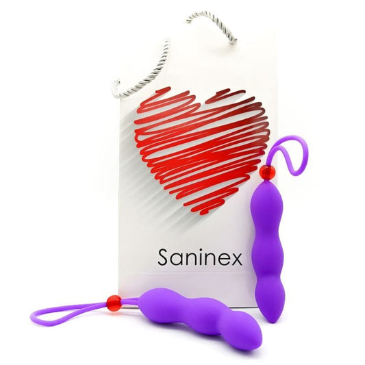 Saninex climax anal plug with lilac penis cock ring sex toys for male and female