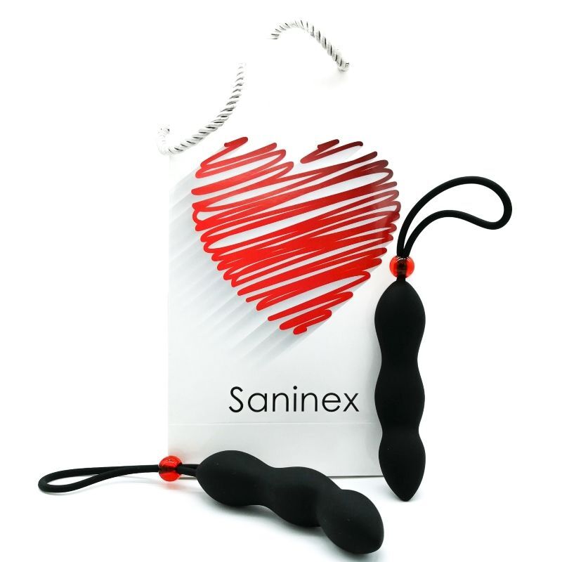 Saninex climax anal plug with black penis ring sex toy double stimulation