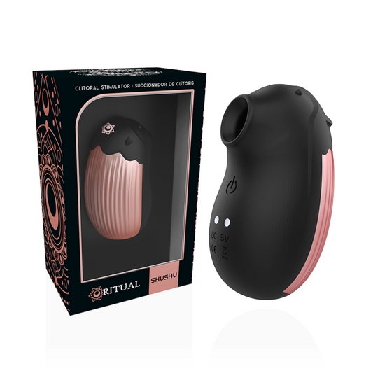 Sucking vibrator clitoris stimulator rithual shushu new generation black sex toy