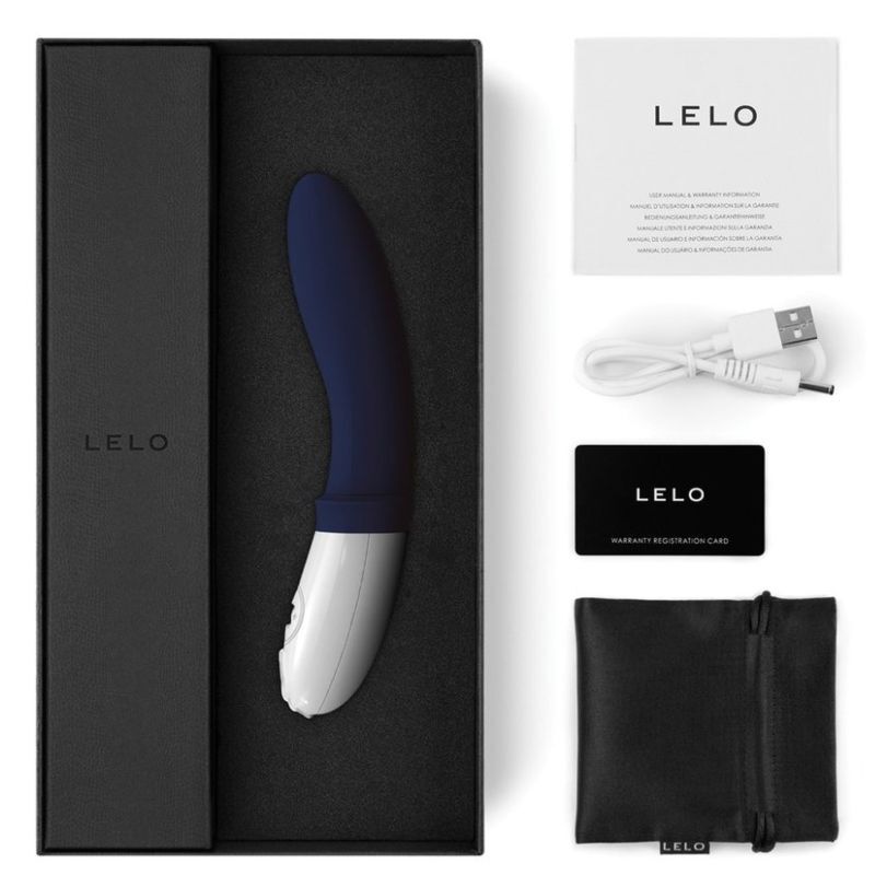 Vibratore multivelocità punto G stick giocattolo sessuale per adulti dildo lelo billy 2 deep blue lux