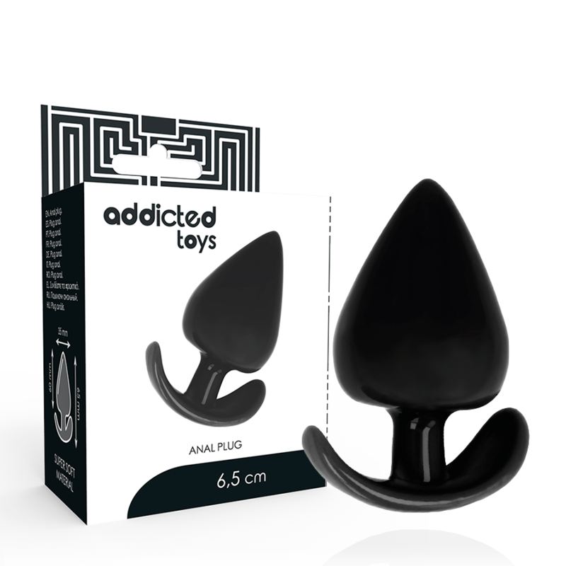 Addicted toys anal plug 6.5cm flexible sex toy soft silicone butt plug couple