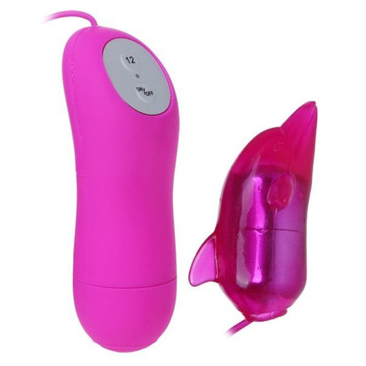 Stimolatore del clitoride vibratore del punto G 12V carino segreto mini delfino proiettile giocattoli del sesso femminile