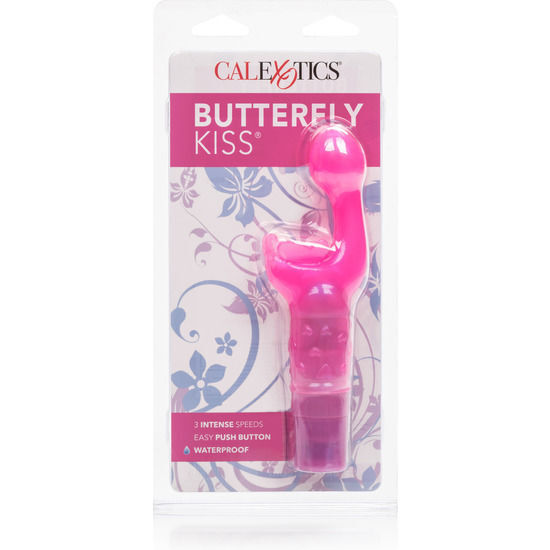 Stimolatore del punto G Kiss Butterfly e sex toy rosa per clitoride acquatico