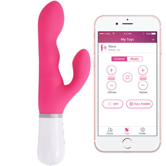 Lovense Nora Vibrator, intelligentes Sexspielzeug für Frauen, Kaninchen-Klitoris-Stimulator, App-gesteuert