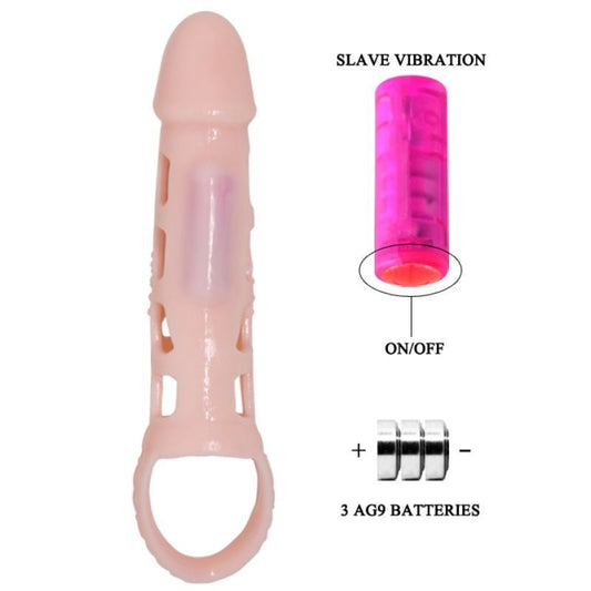 Baile penis extender sheath with vibration and strap 13.5cm