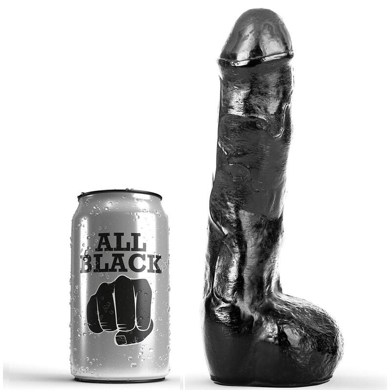 Ganz schwarzer realistischer Penis-Anal-20-cm-Sexspielzeugdildo