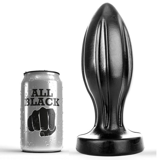 All black anal plug 21cm butt plug g-spot grooves pleasure anal sex toy women men