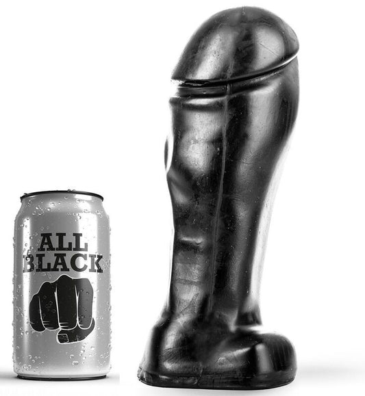 Ganz schwarzer Penis, 22 cm, Sexspielzeug, Vergnügen, Analplug, solider Zugdildo für Frauen und Männer