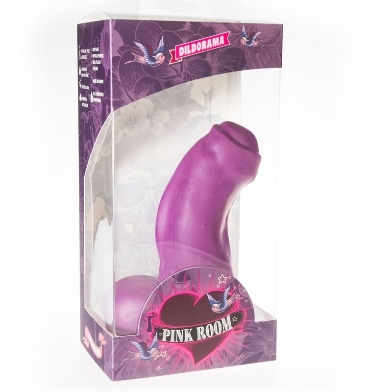 Pink Room Nestor realistischer Dildo, lila, 16,5 cm, Saugnapf, Sexspielzeug