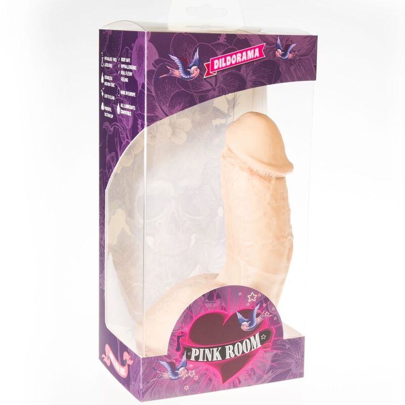 Pink room elian realistic dildo natural 17.5cm