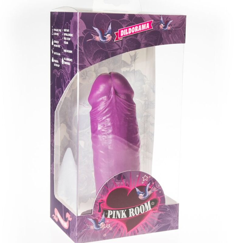 Pink room dael realistic dildo purple 18.5cm