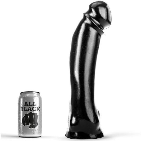 Ganz schwarzer Penis, 33 cm, massiver Zugdildo, langes Vergnügen, anal, vaginal