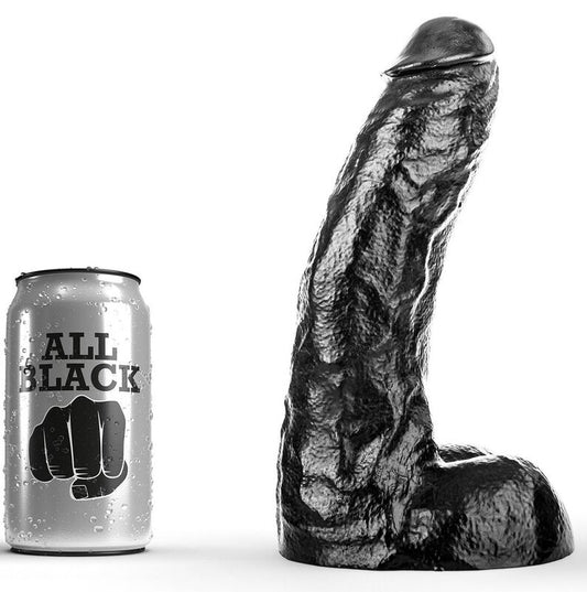 Ganz schwarzer Dong 25,5 cm realistisches Vergnügen Anal Vaginal Penis Sexspielzeug Frauen Männer