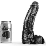 Ganz schwarzer Dong 25,5 cm realistisches Vergnügen Anal Vaginal Penis Sexspielzeug Frauen Männer