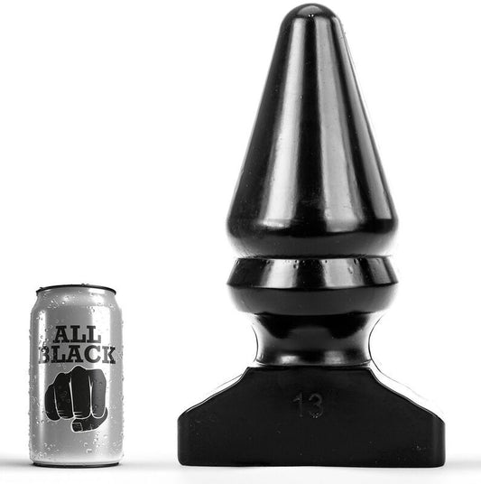 All black butt plug anal 28.5cm cone-shaped anal pleasure sex toys women men