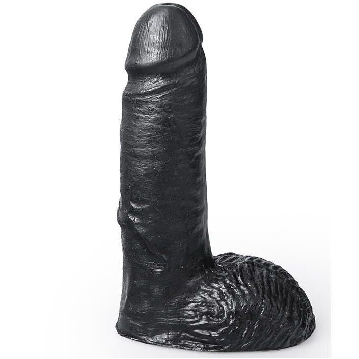 Aufgehängter realistischer Dildo mit System, Farbe Schwarz, Cesar, 19 cm