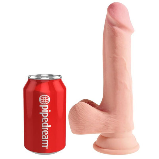 King Cock-Dildo, realistisch, 18,4 cm, Dreifachdichte, Ball-Saugnapf, Sexspielzeug für Frauen