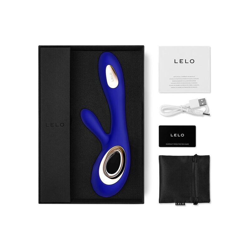 Lelo Soraya Wabe Blue Vibrator, glattes, luxuriöses, hochwertiges Stimulations-Klitoris-G-Punkt-Sexspielzeug