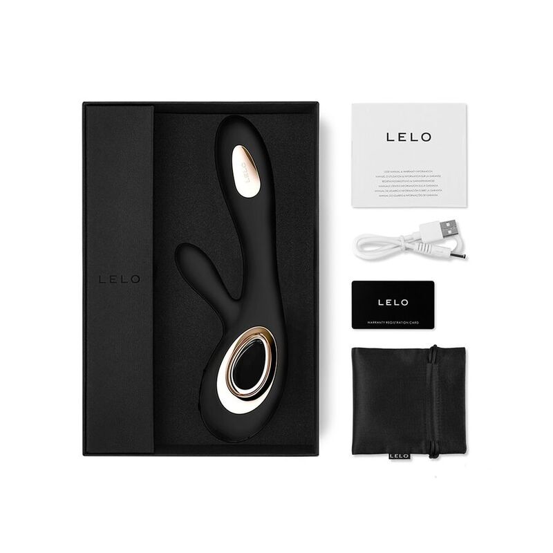 Weiblicher Vibrator Lelo Soraya Wave schwarz vibrierender Sexspielzeugdildo extra Luxusqualität Top