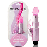 Vibrator rabbit with adjustable pink sex toy naughty puppy clitoris stimulator