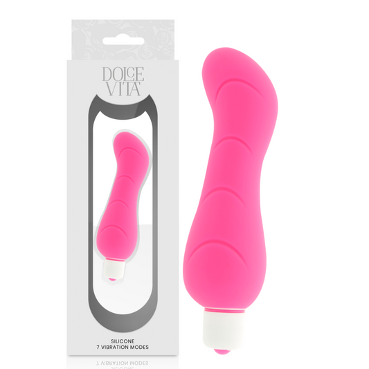 Dolce vita g-spot vibrator pink silicone sex toy soft massager