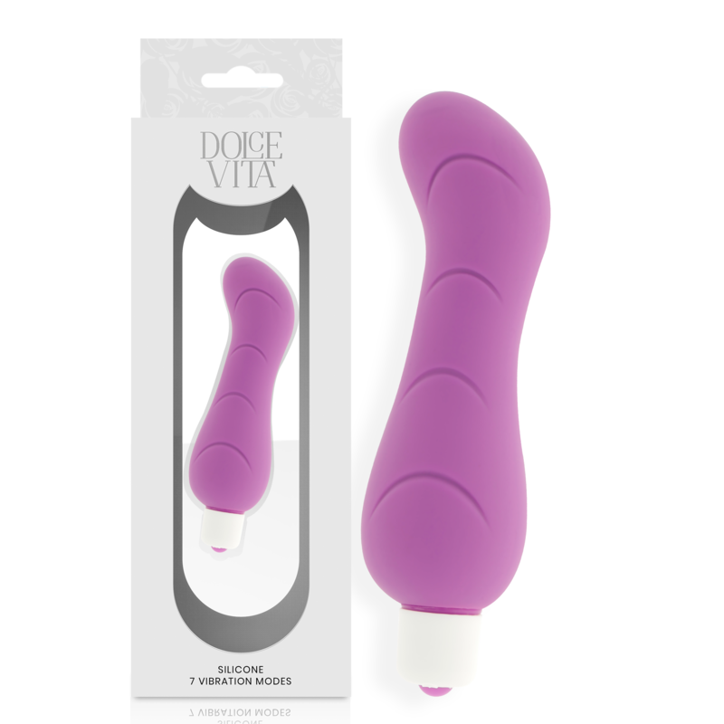 Dolce vita g-spot purple silicone soft flexible vibration sex toy