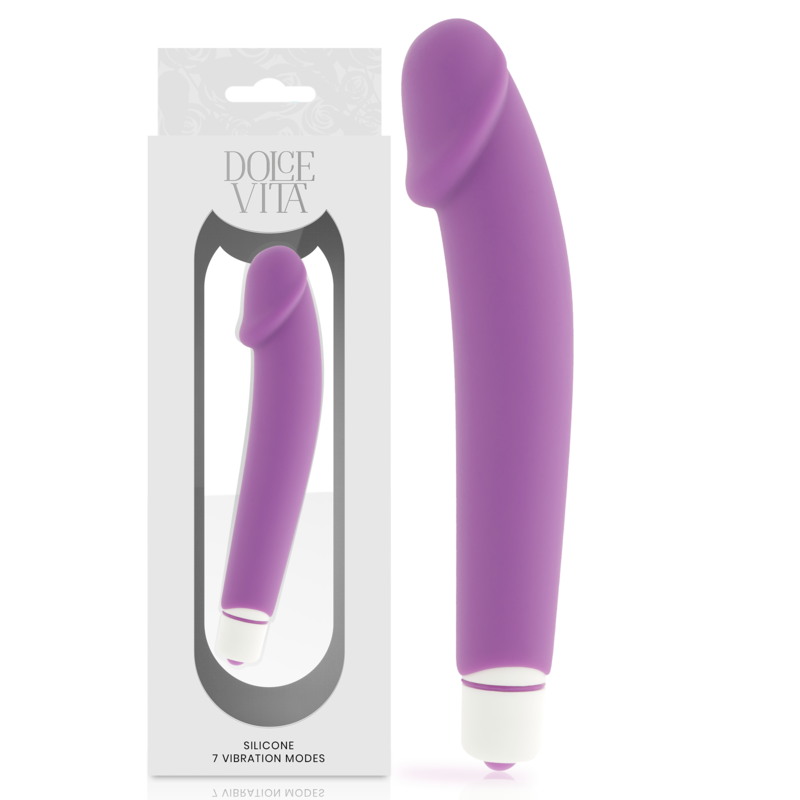 Sex toy dolce vita purple silicone realistic dildo vibrator women