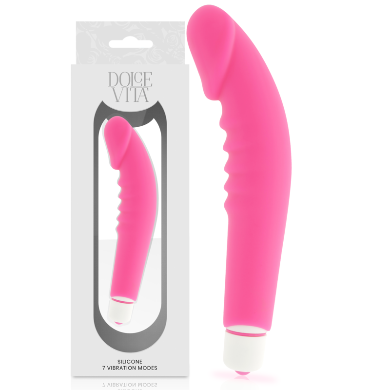 Dolce vita vibratore realistico per il piacere del vibratore in silicone rosa, giocattolo sessuale per donne