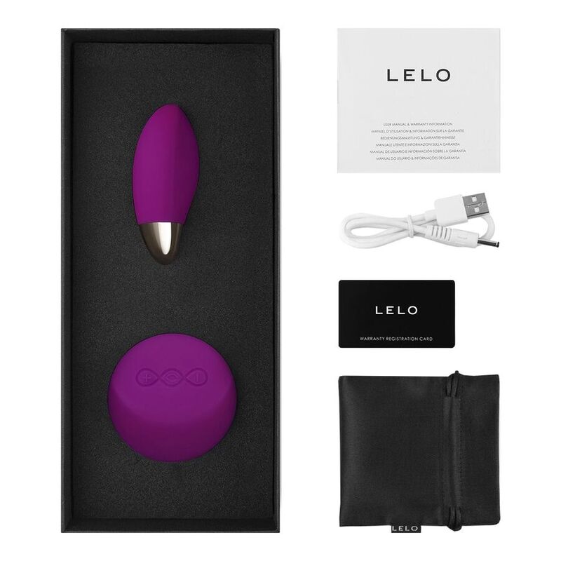 Lelo insignia design edition lyla 2 remote control egg massager deep rose sex toy vibrating