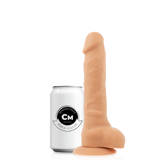 Cock miller silicone density articulable cocksil 19.5cm flexible dildo